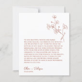 BUDGET Boho Sienna Terracotta Bloemenbruiloft (Achterkant)