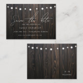 BUDGET Boho String Light Bruiloft Save The Date Notitiekaartje (Voorkant / Achterkant)