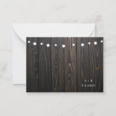 BUDGET Boho String Light Bruiloft Save The Date Notitiekaartje (Achterkant)