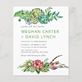 Budget Boho Succulent Cactus Wedding
