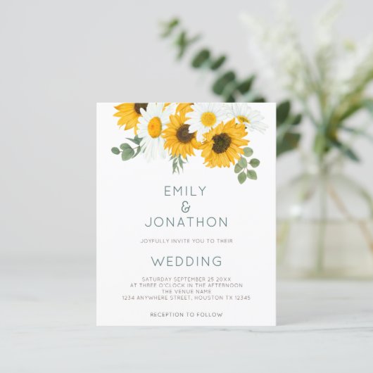 Budget Boho Sunflower Foliage Wedding (Staand voorkant)