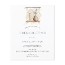 Budget Boho Swing Rehearsal Dinner Invitation