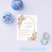 BUDGET Boho Terracotta Arch Pampas Grass Wedding Flyer (Enkel)
