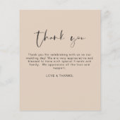 Budget Boho Terracotta Bruiloft Dank u Kaarten (Achterkant)