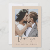 Budget Boho Terracotta Bruiloft Dank u Kaarten (Voorkant)