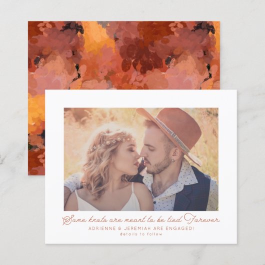 Budget Boho Terracotta Foto Verloving (Voorkant / Achterkant)