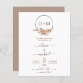 Budget Boho Terracotta Monogram Wedding (Voorkant / Achterkant)