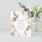 Budget Boho Terracotta Pampas Grass Beige Wedding (Staand voorkant)