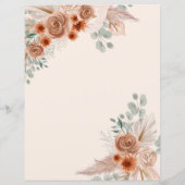 Budget Boho Terracotta Pampas Save the Date (Achterkant)