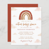 Budget Boho Terracotta Rainbow Virtual Baby shower (Voorkant / Achterkant)