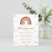 Budget Boho Terracotta Rainbow Virtual Baby shower (Staand voorkant)