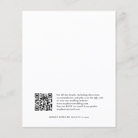 Budget Boho Trees Sterren QR Code Kerst Bruiloft (Achterkant)