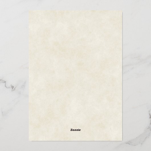 Budget Boho veren bruiloft Folie Uitnodiging (Achterkant)