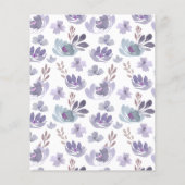 Budget Boho Watercolor Bloemen Bruiloft Uitnodigin (Achterkant)