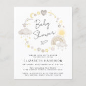 Budget Boho Waterverf Baby shower (Voorkant)