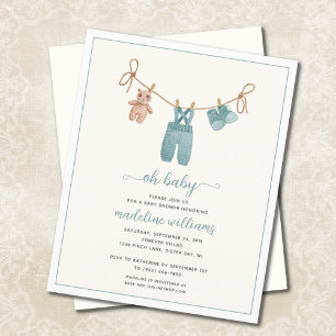 BUDGET BOHO Waterverf Babykleding Baby shower