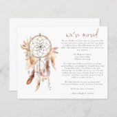 Budget Boho Waterverf Dreamcatcher Nieuw adres (Voorkant / Achterkant)