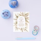 Budget Boho Waterverf Pampas Grass Bruiloft Flyer (Enkel)