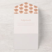 Budget Boho Waterverf Rainbow Baby shower All In One Uitnodiging (Buitenkant)