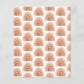 Budget Boho Waterverf Rainbow Baby shower Uitnodig (Achterkant)
