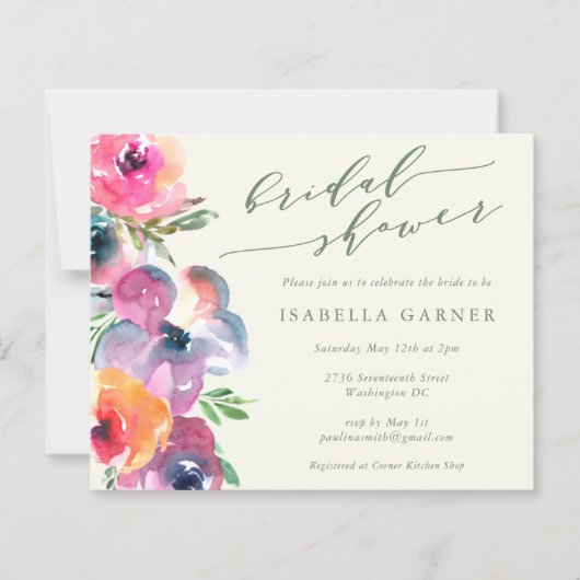 Budget Boho Waterverf Vloeiend Vrijgezellenfeest U (Voorkant)