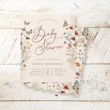 Budget Boho Waterverf Wildflower Baby shower