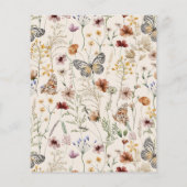 Budget Boho Waterverf Wildflower Baby shower (Achterkant)