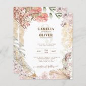 BUDGET BOHO Wedding Invite Digital Download (Voorkant / Achterkant)