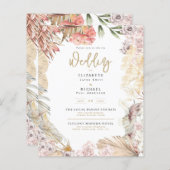 BUDGET BOHO Wedding Invite Digital Download (Voorkant / Achterkant)