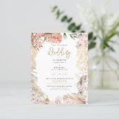 BUDGET BOHO Wedding Invite Digital Download (Staand voorkant)