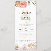 BUDGET BOHO Wedding Invite Digital Download Menu (Voorkant)