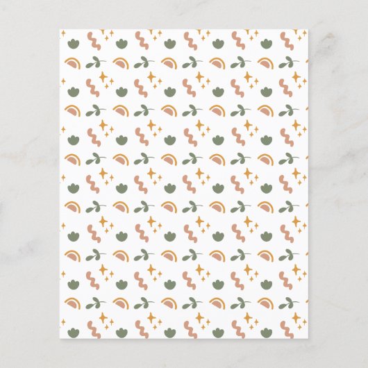 Budget Boho whimsical dinosaurussen oh baby shower (Achterkant)