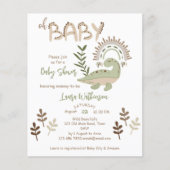 Budget Boho whimsical dinosaurussen oh baby shower (Voorkant)