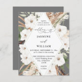 Budget Boho White Floral Summer Fall Wedding (Voorkant / Achterkant)
