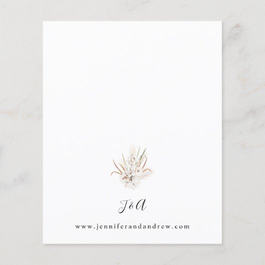 Budget Boho White Floral Summer Wedding (Achterkant)