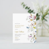 Budget Boho Wildbloemen Aannodiging (Staand voorkant)