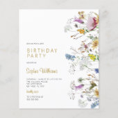 Budget Boho Wildbloemen Aannodiging (Voorkant)