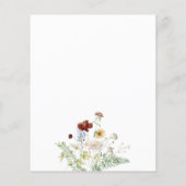 Budget Boho Wildbloemen Baby Brunch Uitnodiging (Achterkant)