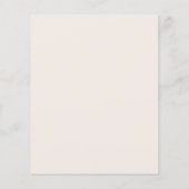Budget Boho Wilde Bloem Oranje Blauwe Trouw Uitnod (Achterkant)