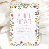 Budget Boho Wilde Bloemen Bruidsfeest Uitnodiging Flyer