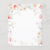 Budget boho wilde bloemen bruiloft uitnodiging flyer (Achterkant)