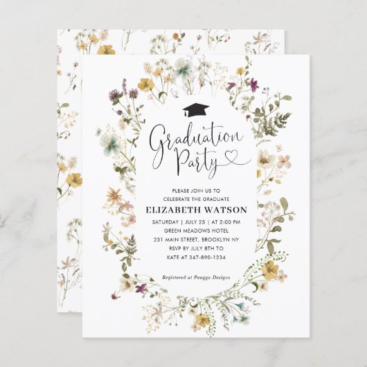 Budget Boho Wilde Floral Gradual Partij (Voorkant / Achterkant)