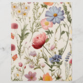 Budget Boho Wildflower Botanische bruiloft Flyer (Achterkant)