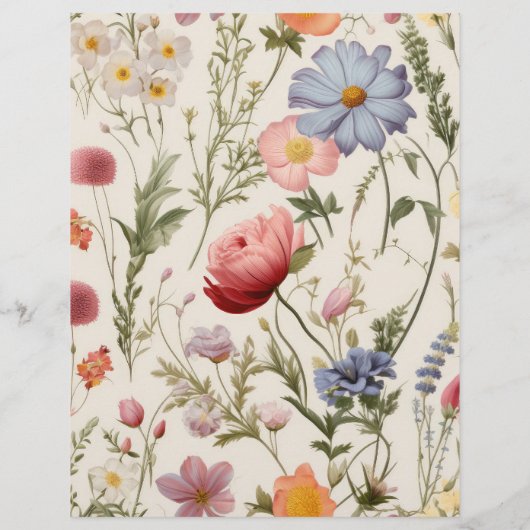 Budget Boho Wildflower Botanische bruiloft Flyer (Achterkant)