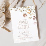 Budget Boho Wildflower Bridal Shower<br><div class="desc">Viel de komende nuptielen met een adembenemend vrijgezellenfeest geïnspireerd door wilde bloemen. Onze uitnodiging bevat verbluffende illustraties van de schoonheid van de natuur en zal de toon zetten voor een gedenkwaardige dag vol liefde en lachen. Deze uitnodiging is perfect voor een rustige of buitenshuis gehouden gebeurtenis en kan nu worden...</div>