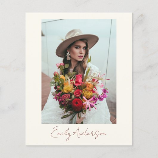 Budget Boho Wildflower Bridal Shower Flyer (Achterkant)