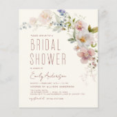 Budget Boho Wildflower Bridal Shower Flyer (Voorkant)