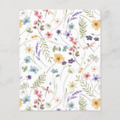 Budget Boho Wildflower Bridal Shower Flyer (Achterkant)