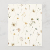 Budget Boho Wildflower Bridal Shower Flyer (Achterkant)