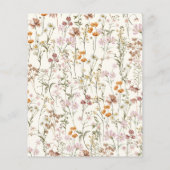 Budget Boho Wildflower Bridal Shower Flyer (Achterkant)